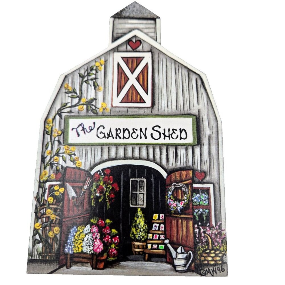 Vintage Brandywine Woodcrafts 1996 The Garden Shed Collectible Shelf Sitter Read